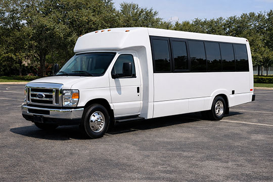 18-passenger minibus available for charter in Richardson, TX